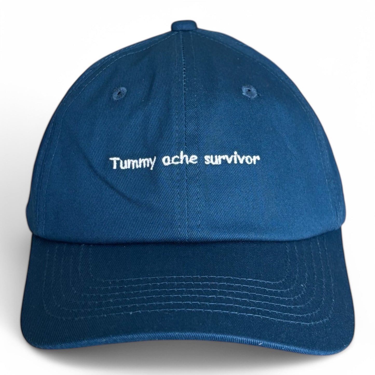 "Tummy ache survivor" Adjustable Unisex Slogan Baseball Cap (available in 7 colours)