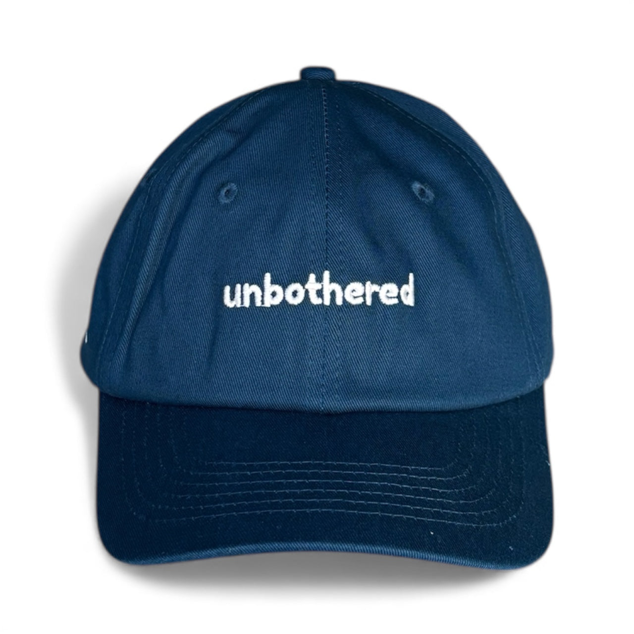 "Unbothered" Adjustable Unisex Slogan Baseball Cap (available in 2 colours)