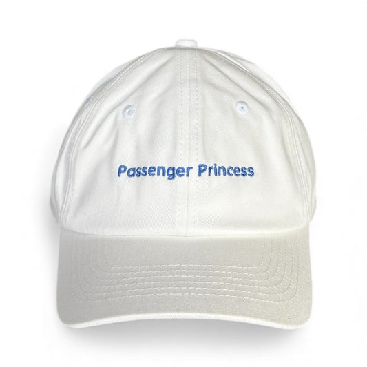 "Passenger Princess" Adjustable Unisex Slogan Baseball Cap (available in 7 colours)