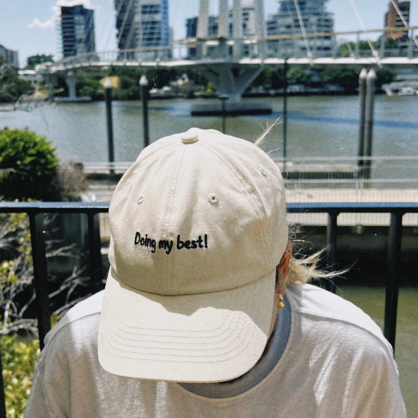 "Doing my best!" Adjustable Unisex Slogan Baseball Cap (available in 3 colours)