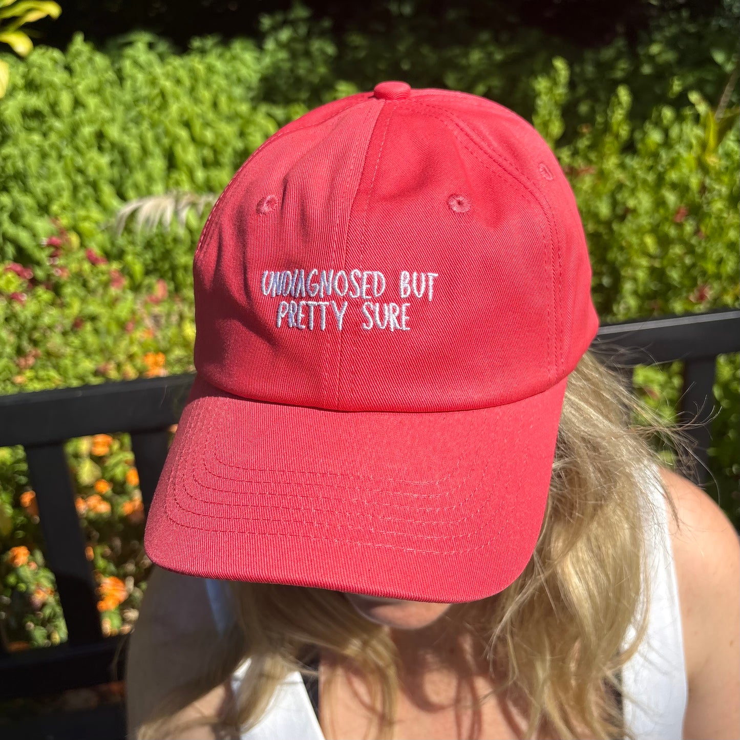 "Undiagnosed but pretty sure" Adjustable Unisex Slogan Baseball Cap (available in 6 colours)
