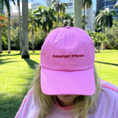 "Passenger Princess" Adjustable Unisex Slogan Baseball Cap (available in 7 colours)