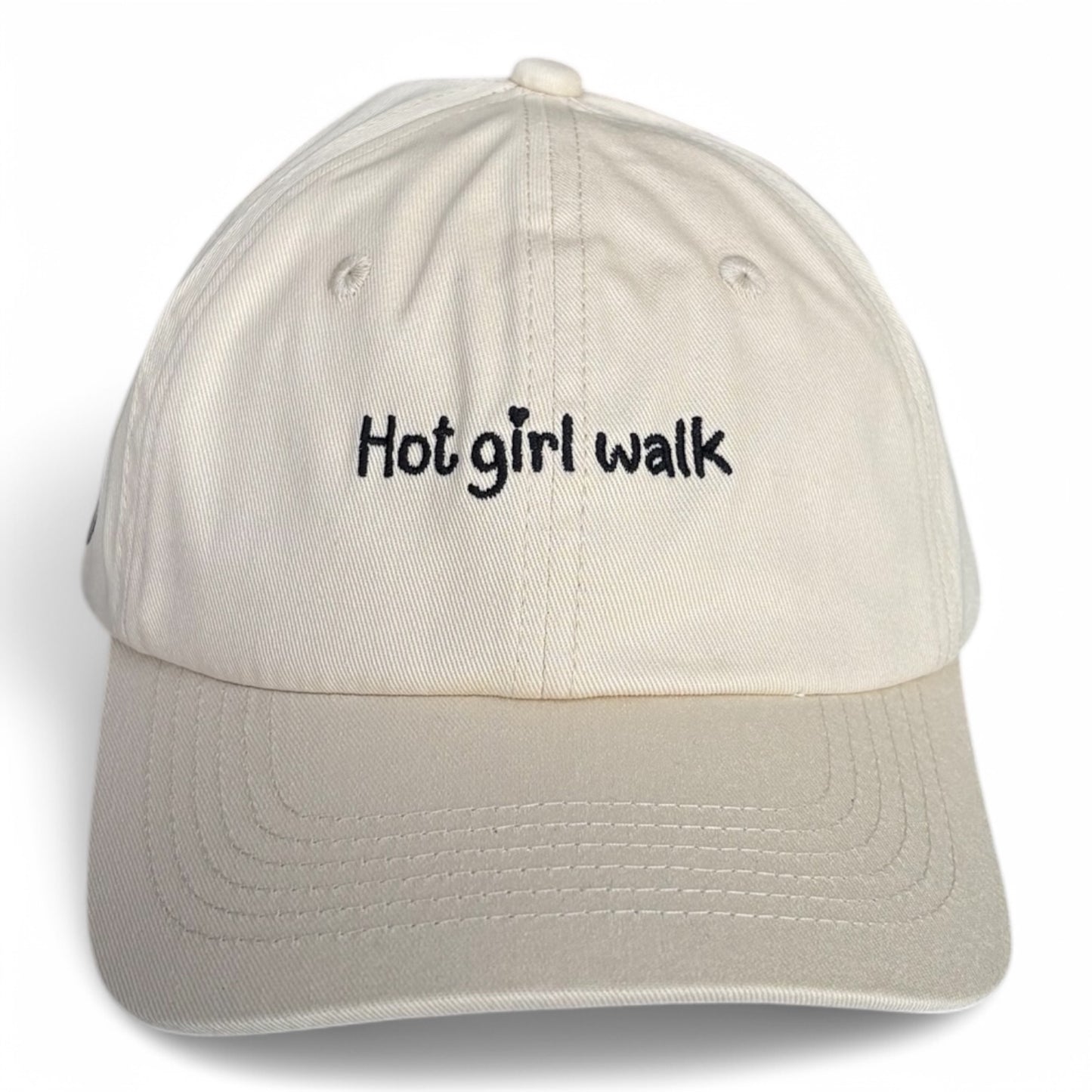 "Hot girl walk" Adjustable Unisex Slogan Baseball Cap (available in 3 colours)