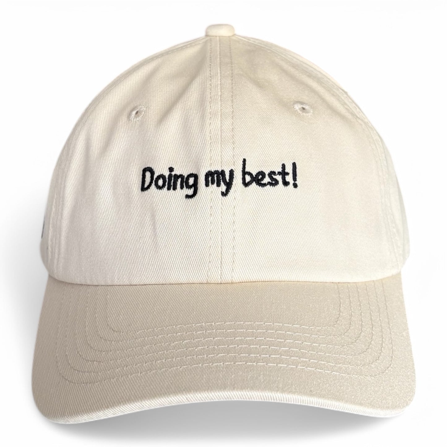 "Doing my best!" Adjustable Unisex Slogan Baseball Cap (available in 3 colours)