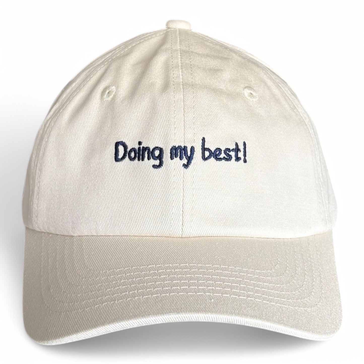 "Doing my best!" Adjustable Unisex Slogan Baseball Cap (available in 3 colours)