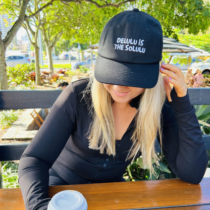 "Delulu is the solulu" Adjustable Unisex Baseball Cap (available in 6 colours)