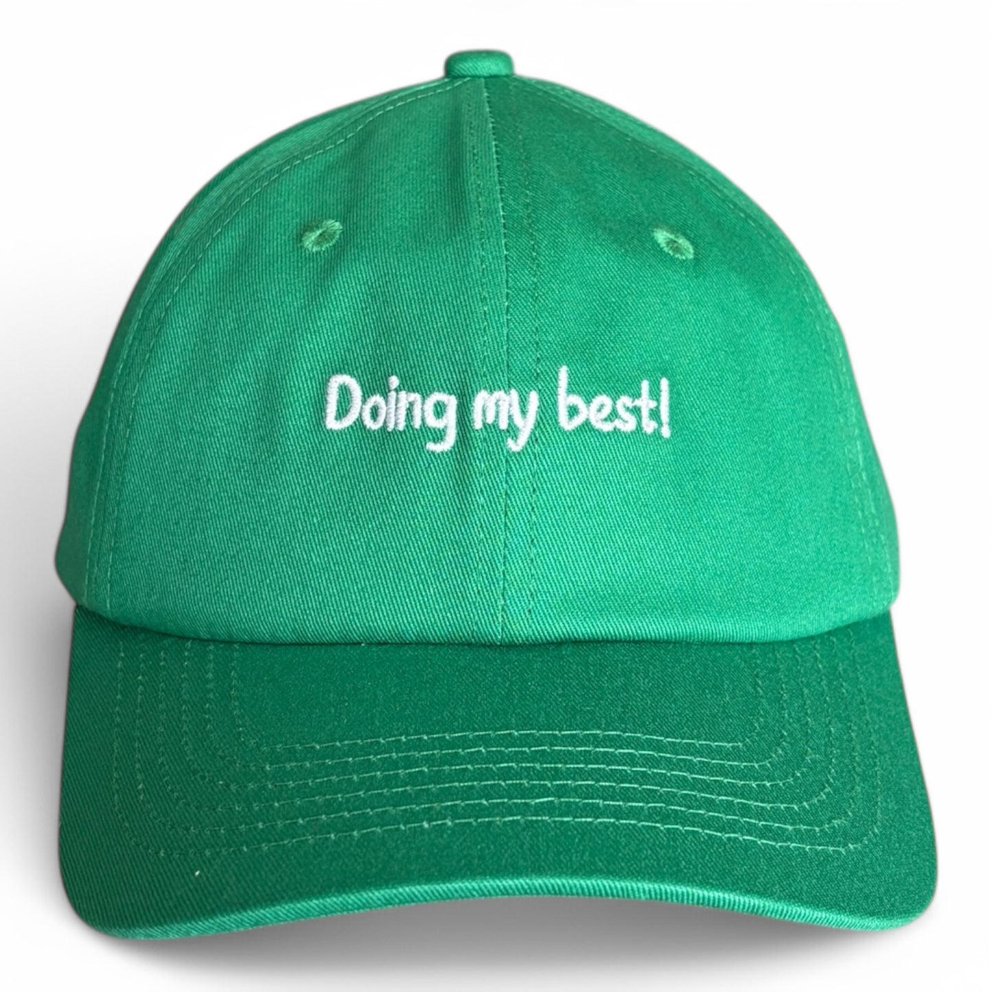 "Doing my best!" Adjustable Unisex Slogan Baseball Cap (available in 3 colours)