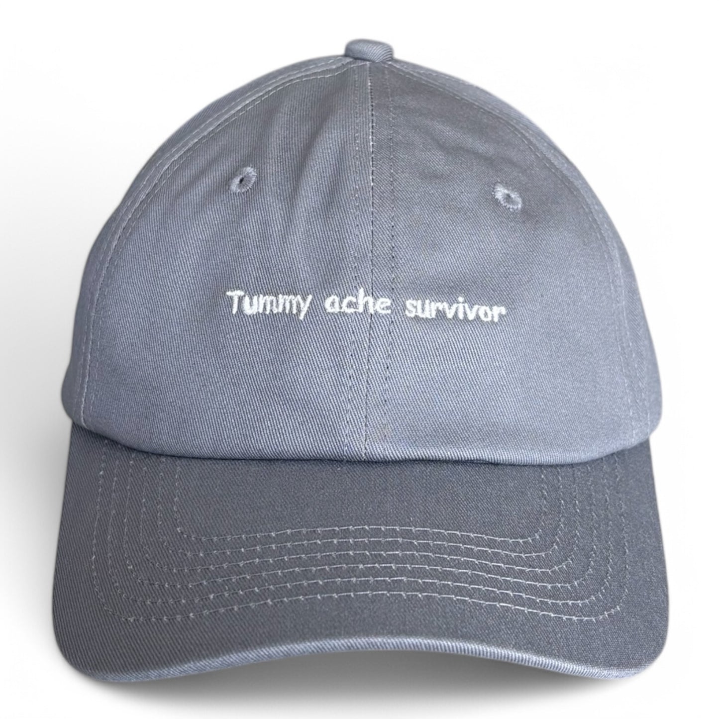 "Tummy ache survivor" Adjustable Unisex Slogan Baseball Cap (available in 3 colours)