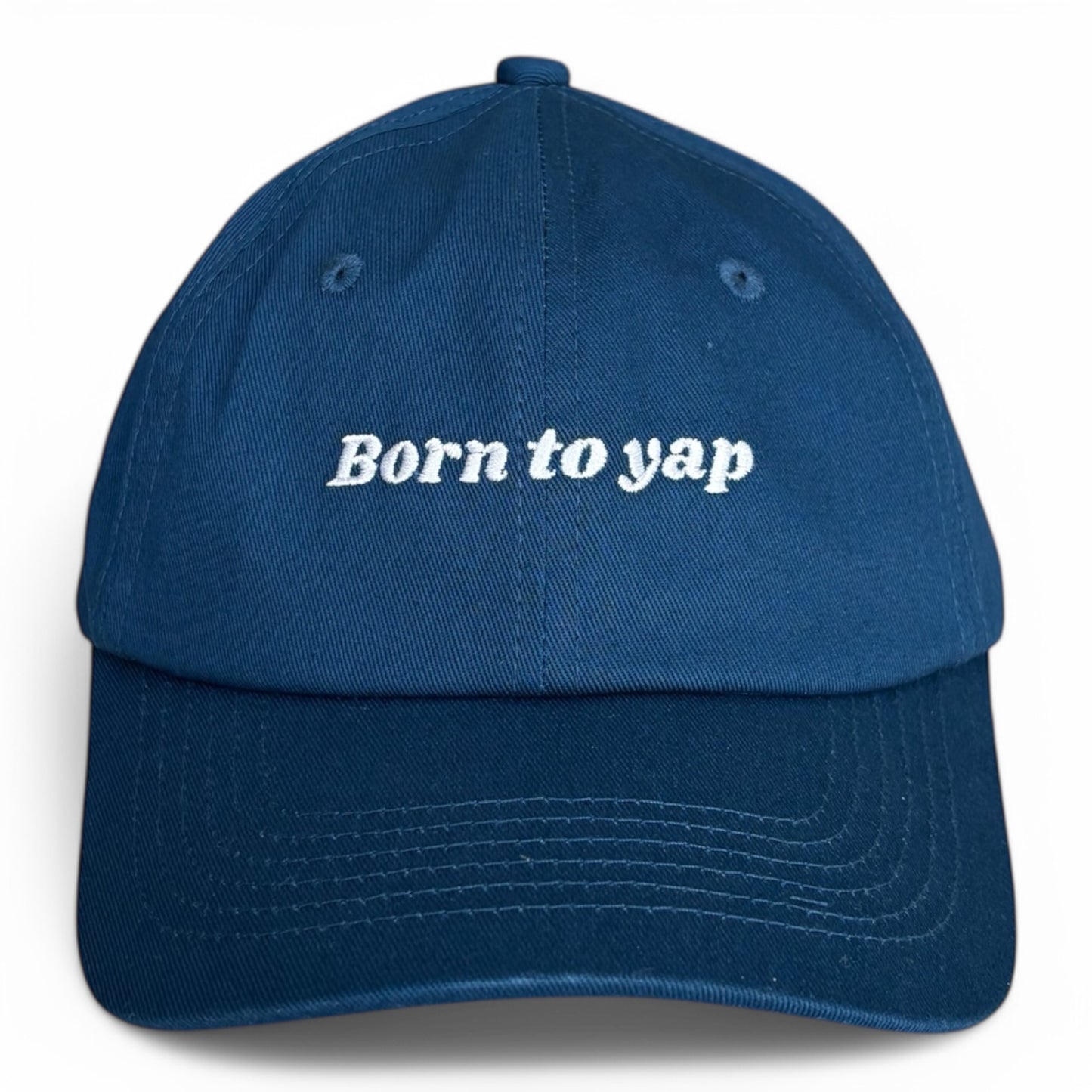 "Born to yap" Adjustable Unisex Slogan Baseball Cap (available in 3 colours)