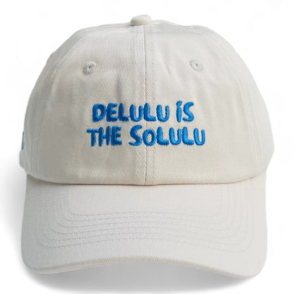 "Delulu is the solulu" Adjustable Unisex Baseball Cap (available in 6 colours)