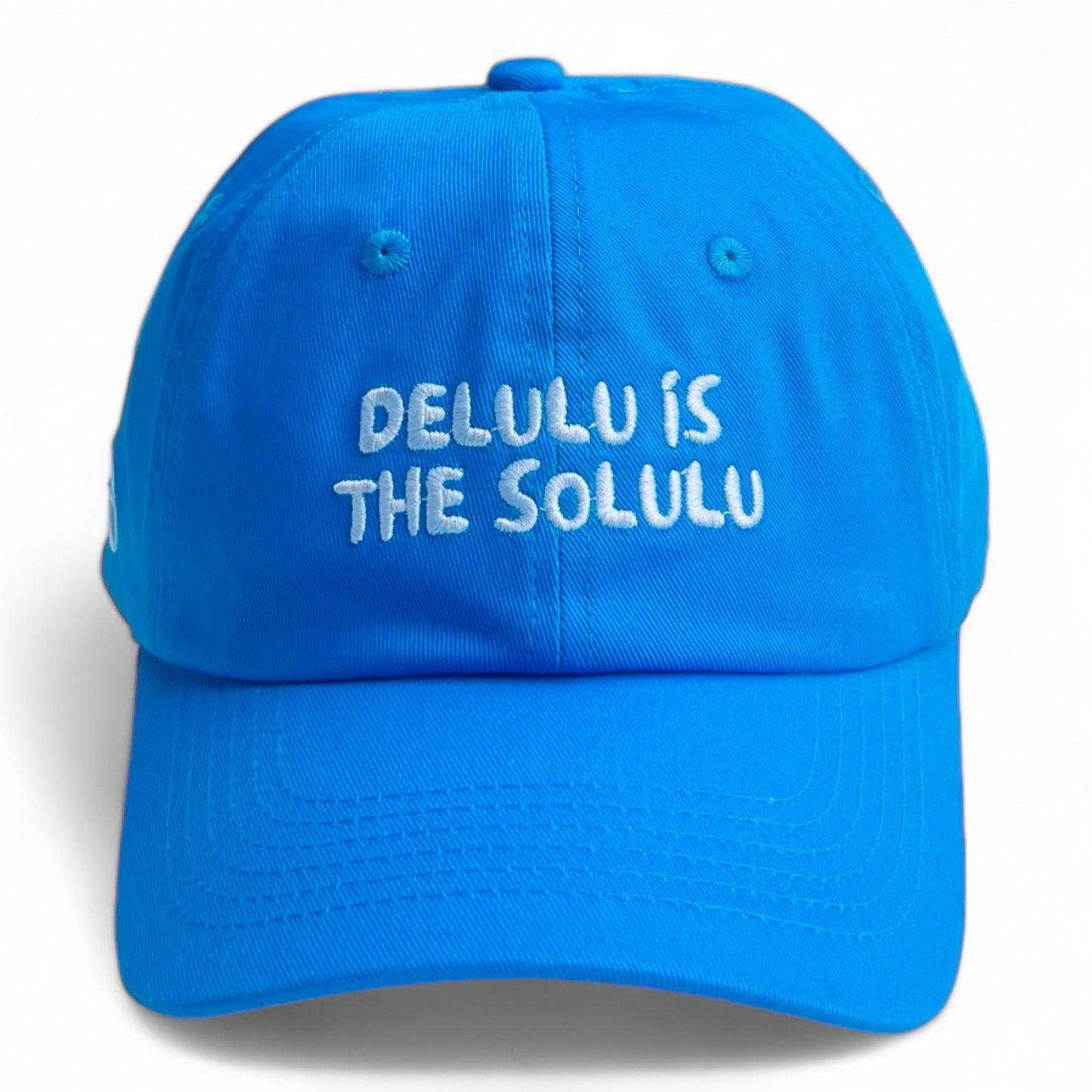 "Delulu is the solulu" Adjustable Unisex Baseball Cap (available in 5 colours)