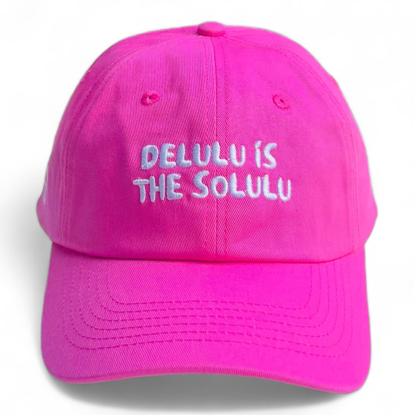 "Delulu is the solulu" Adjustable Unisex Baseball Cap (available in 5 colours)