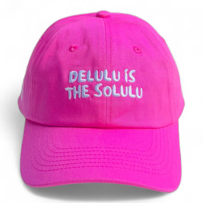 "Delulu is the solulu" Adjustable Unisex Baseball Cap (available in 6 colours)
