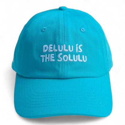 "Delulu is the solulu" Adjustable Unisex Baseball Cap (available in 6 colours)