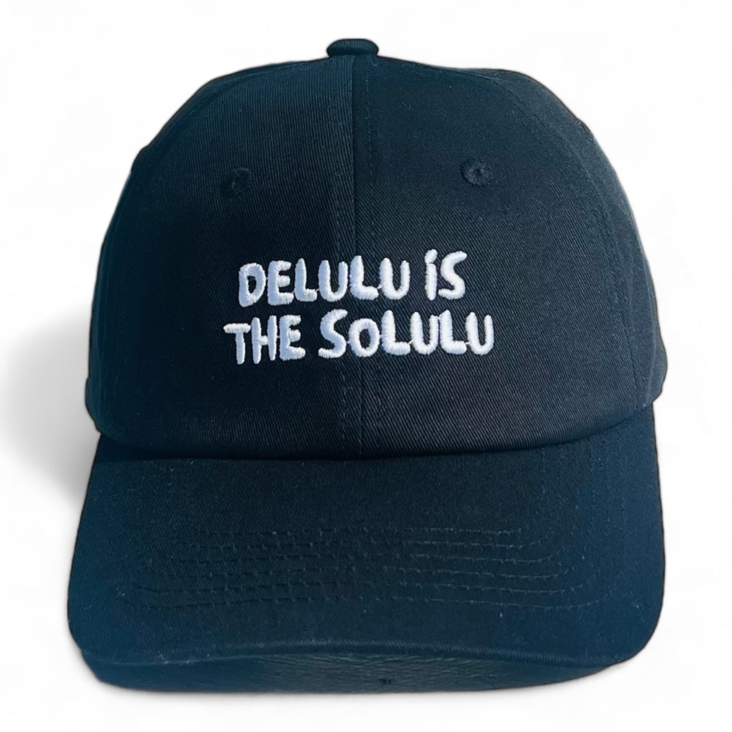 "Delulu is the solulu" Adjustable Unisex Baseball Cap (available in 5 colours)