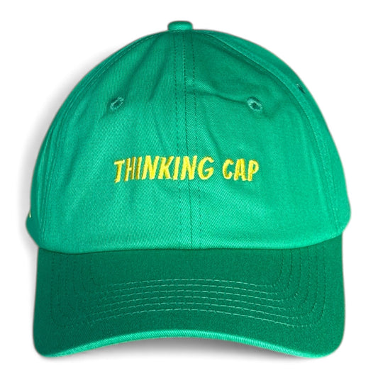 "Thinking cap" Adjustable Unisex Slogan Baseball Cap (available in 7 colours)
