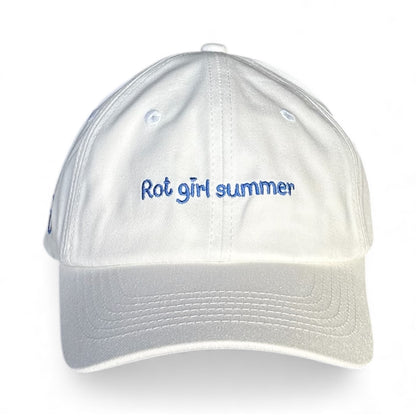"Rot girl summer" Adjustable Unisex Slogan Baseball Cap (available in 2 colours)