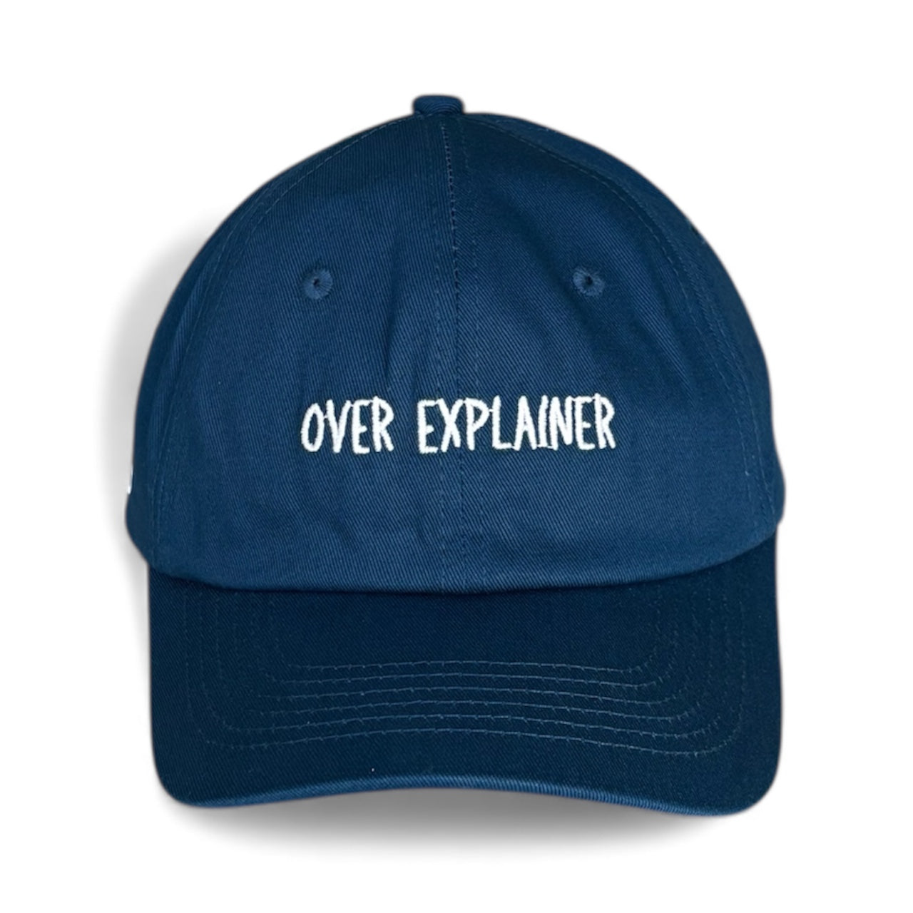 "Over explainer" Adjustable Unisex Slogan Baseball Cap (available in 2 colours)