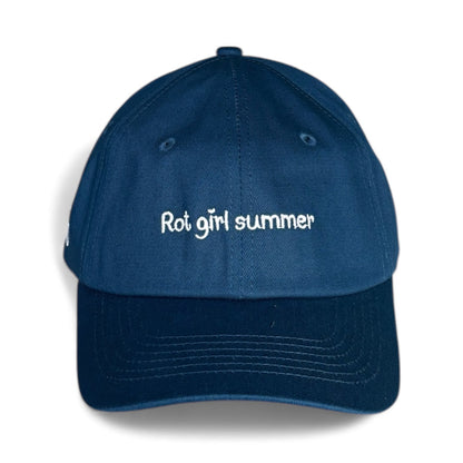 "Rot girl summer" Adjustable Unisex Slogan Baseball Cap (available in 2 colours)