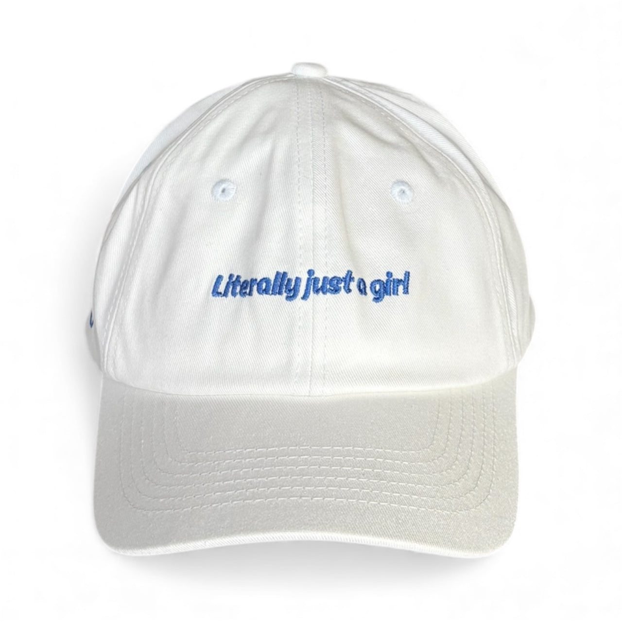"Literally just a girl" Adjustable Unisex Slogan Baseball Cap (available in 8 colours)