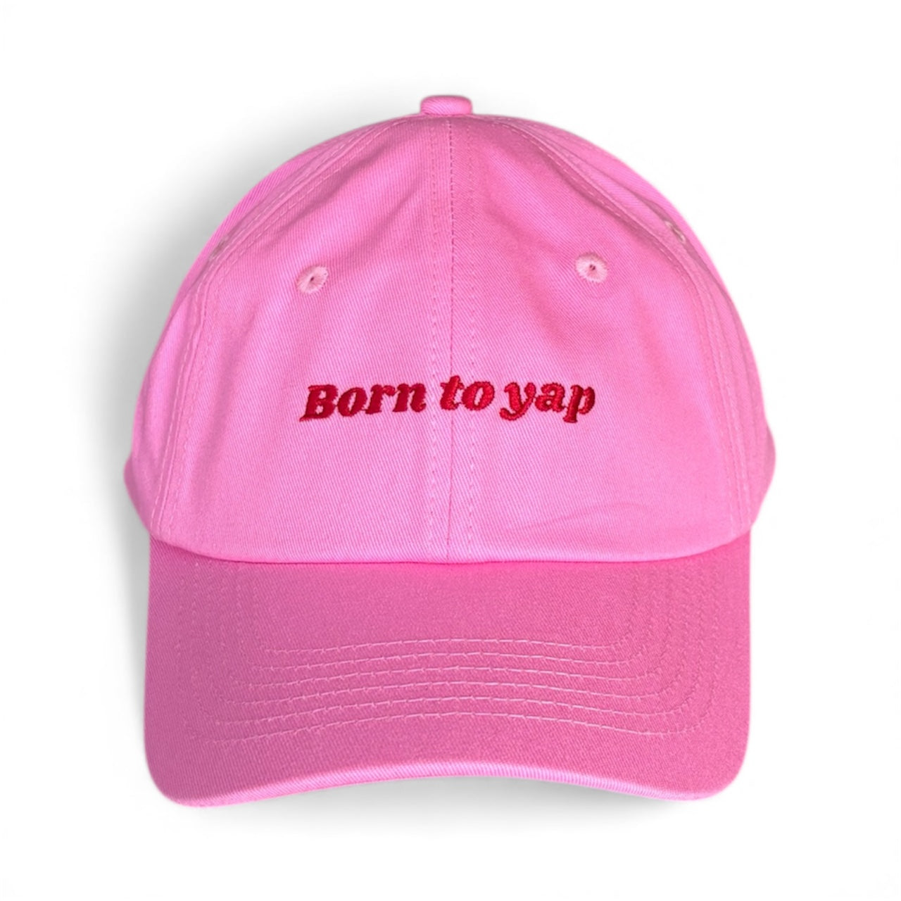 "Born to yap" Adjustable Unisex Slogan Baseball Cap (available in 7 colours)