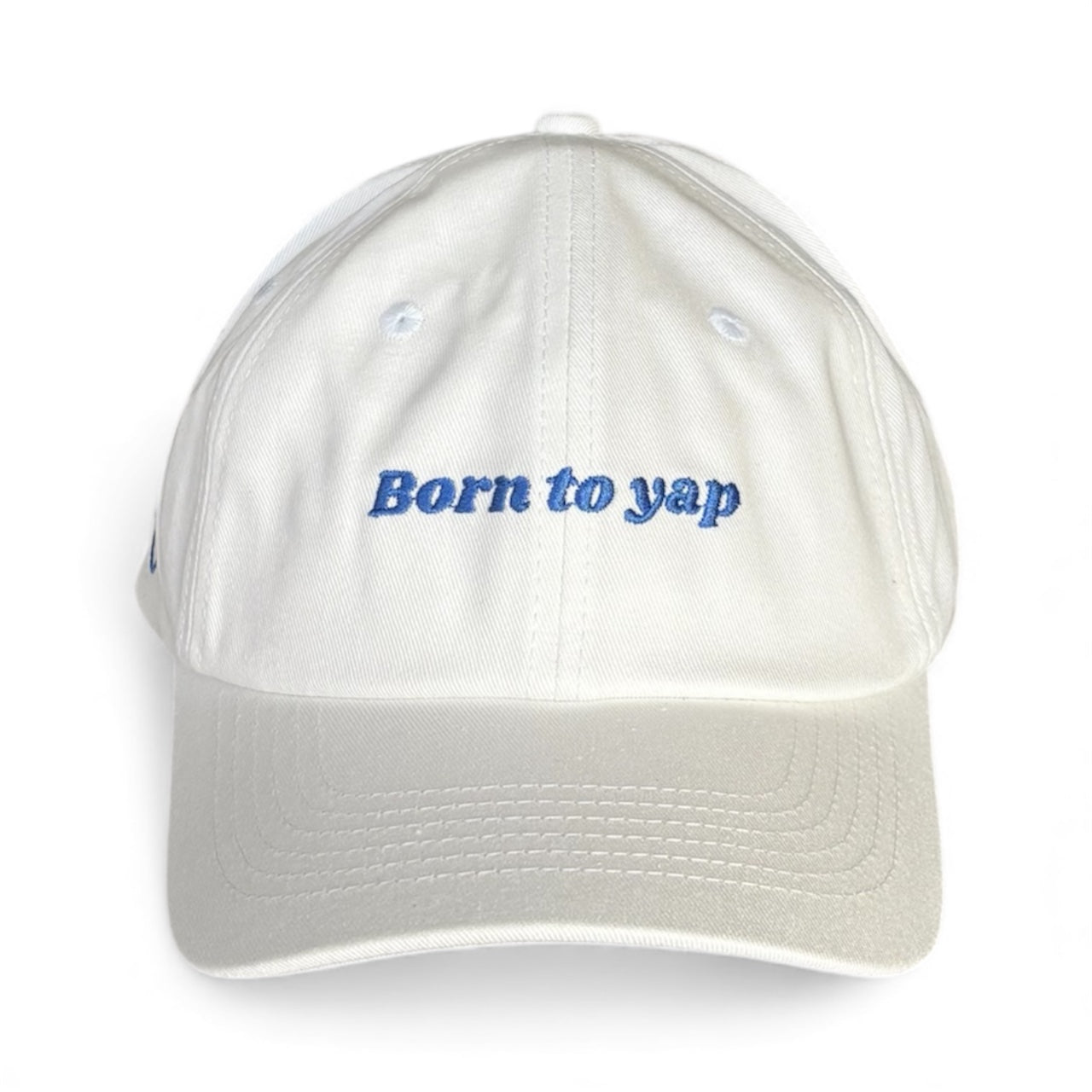 "Born to yap" Adjustable Unisex Slogan Baseball Cap (available in 7 colours)