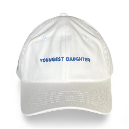 "Youngest daughter" Adjustable Unisex Slogan Baseball Cap (available in 2 colours)