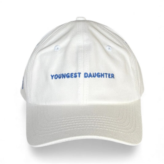 "Youngest daughter" Adjustable Unisex Slogan Baseball Cap (available in 2 colours)