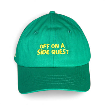 "Off on a side quest" Adjustable Unisex Slogan Baseball Cap (available in 8 colours)