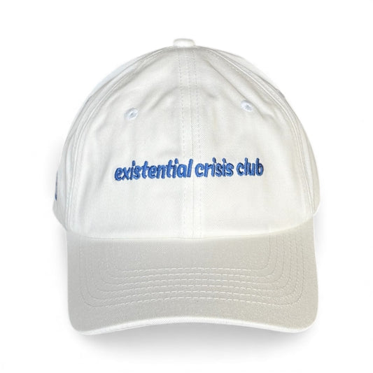 "Existential crisis club" Adjustable Unisex Slogan Baseball Cap (available in 2 colours)