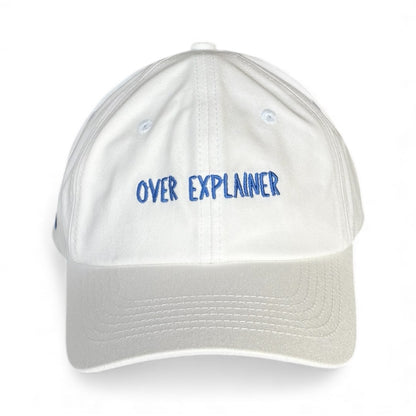 "Over explainer" Adjustable Unisex Slogan Baseball Cap (available in 2 colours)