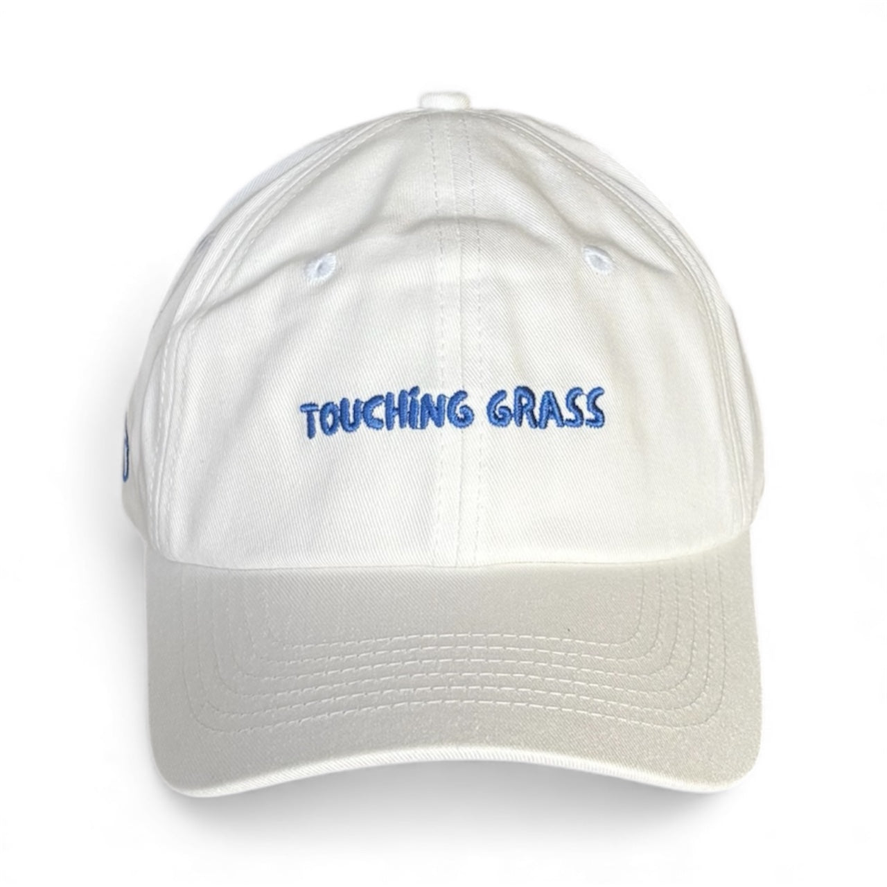 "Touching grass" Adjustable Unisex Slogan Baseball Cap (available in 2 colours)