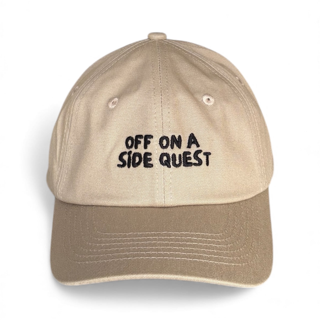 "Off on a side quest" Adjustable Unisex Slogan Baseball Cap (available in 9 colours)