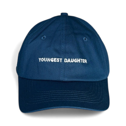 "Youngest daughter" Adjustable Unisex Slogan Baseball Cap (available in 2 colours)